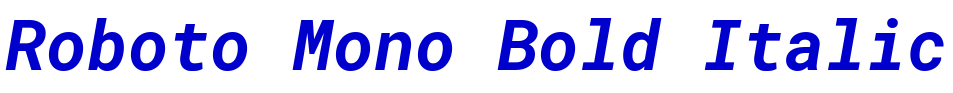 Roboto Mono Bold Italic フォント